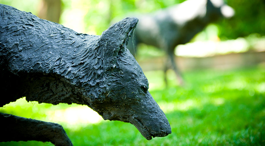 Wolf statue in Erchless Estate